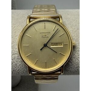 Longines 114 7250 New Battery Mens Swiss Watch 33MM 6.75" Stretch Band